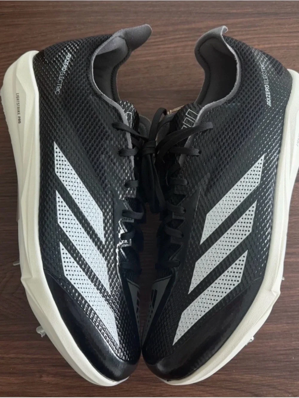adidas Men’s Black & White Adizero Racing Sneakers